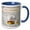 Blue/White, variant on 3drose, Snow Globe with Deer, Tree, and Snowflakes, Merry Christmas to My Son, 15oz Two-tone Blue Mug