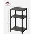 thumbnail image 6 of End Table Space Saving Table with 3 Open Tiers for Living Room Bedroom Gray, 6 of 6