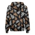 thumbnail image 5 of Puntoco Chaqueta tipo suéter con capucha de manga larga con cremallera y estampado informal para mujer Puntoco Puntoco-2532, 5 of 5