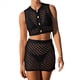 thumbnail image 3 of Conjuntos de Dos Piezas de Falda y Pareo, Trajes de Baño de Crochet para Mujer, Conjuntos de Playa Sexys para Vacaciones en Resorts. Negro M, 3 of 10