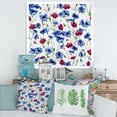 thumbnail image 3 of Designart 'Red and Blue Wildflowers' Traditional Framed Art Print, 3 of 4
