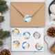 thumbnail image 4 of Christmas Optical Maser Snowflake Round Christmas Decoration Sealing 1 Inch Sticker Label, 4 of 7