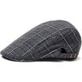 thumbnail image 4 of LinYooLi Beret Caps for Men, Elastic Driving Hat, Vintage Plaid Ivy Hats Cotton Blend, 4 of 4