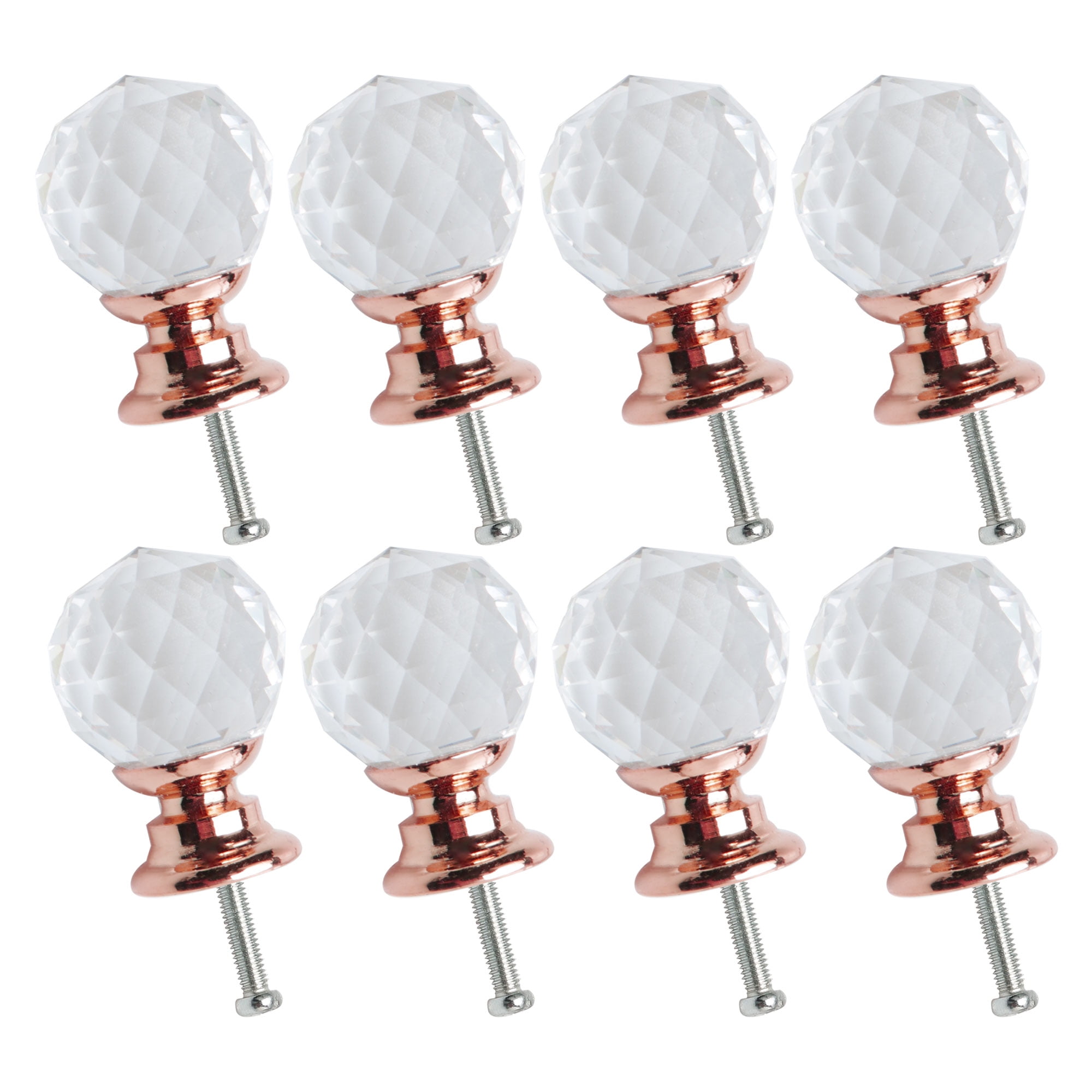 20mm Dia Crystal Knobs Dresser Door Knobs Pull Handle for Home Office