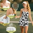 thumbnail image 3 of Psesaysky Womens Tennis Dress with Shorts Underneath Cow Prin Athletic Dress for Women Golf Dresses Cross Back Summer Outfits for Workout, Size XS, 3 of 5