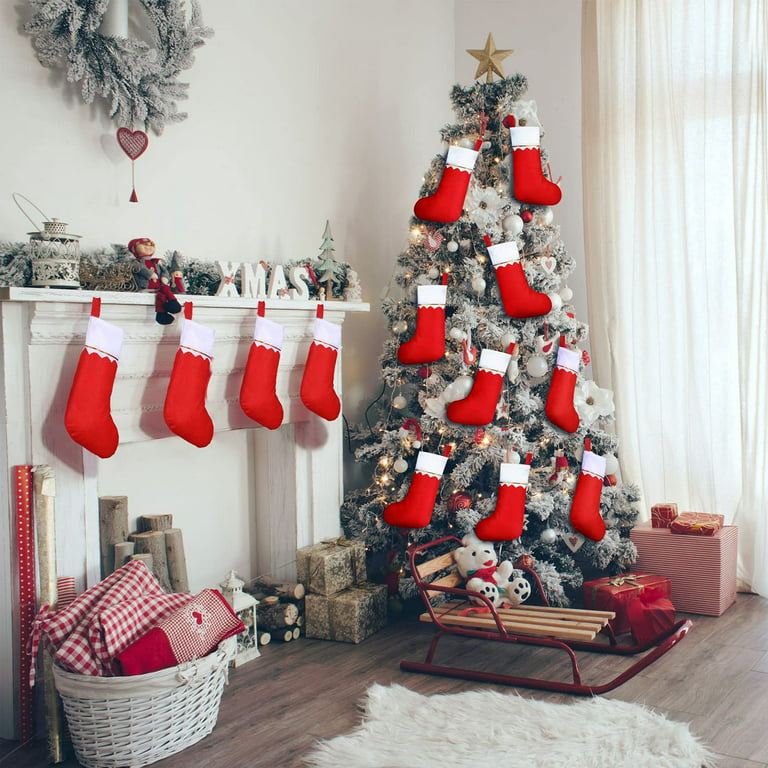 Christmas Stockings With Light Large Pink Gift Bag Xmas Tree Fireplace  Hanging Ornaments Holiday Decorations PHJK2108 From Santi, $1.89
