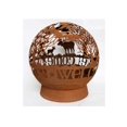 thumbnail image 1 of Globe Shaped Metal "Welcome"' With Moose And Trees Decorative Fire Pit, 1 of 1
