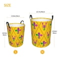 thumbnail image 5 of Haiem Mardi Gras Crayfish and Fleur de lis Laundry Basket, Laundry Hamper, Collapsible Laundry Baskets, Dirty Clothes Hamper, Waterproof with Handles for College Dorm, Family-Small, 5 of 8