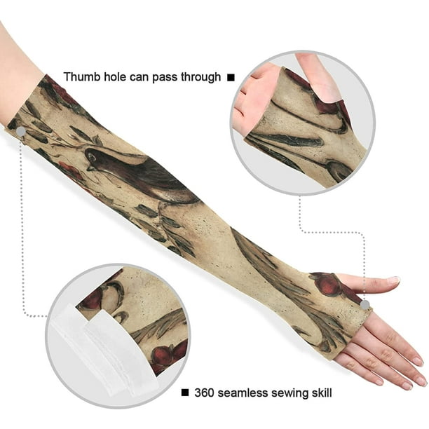 Sport Basketball Flower Arm Sleeves Arm Cover Tattoo Arm Sleeves Sun  Protection