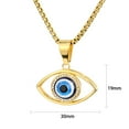 thumbnail image 4 of Nwe Vintage Eye of Fortune Pendant Necklace for Men's And Women Personality Gothic Chain Necklaces 14K Yellow Gold Jewelry Gift, 4 of 6