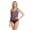 Tropic Floral Ditsy/Dark Wine, variant on Women's DD-Cup Tie Shoulder Flutter Tankini Top