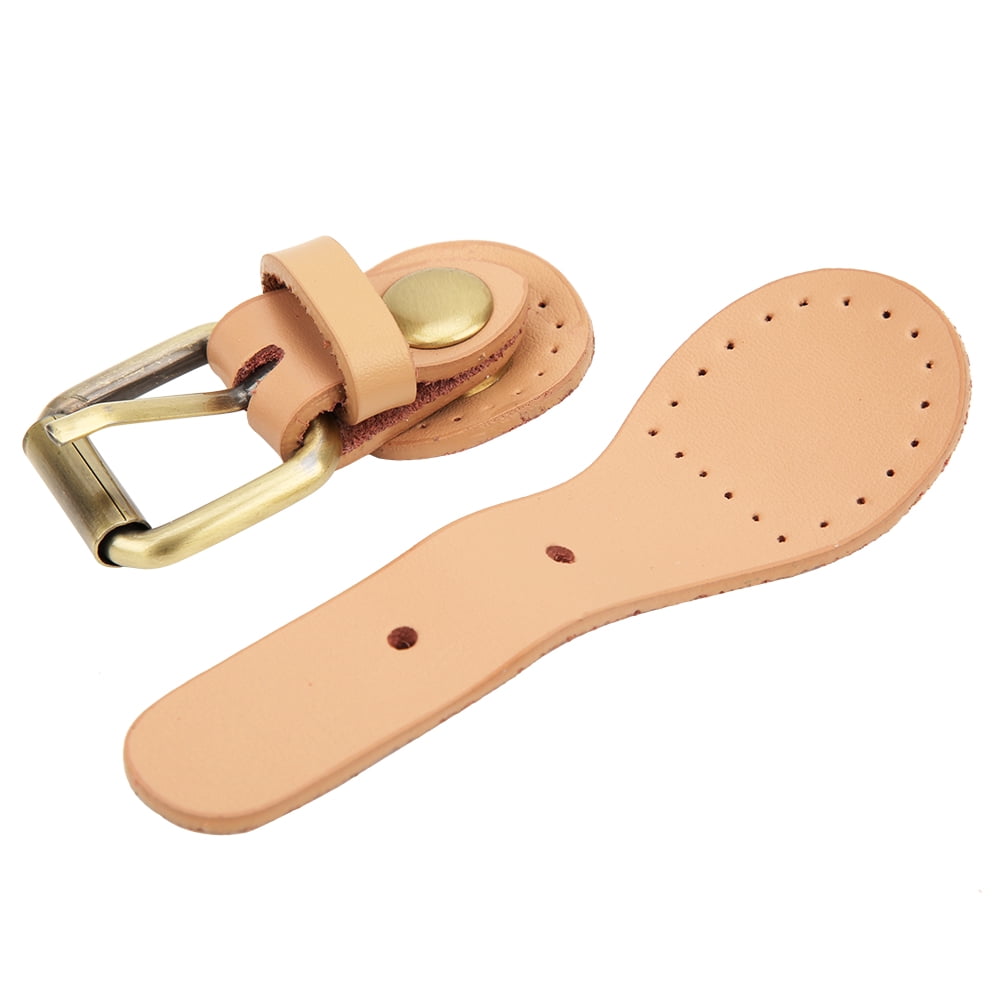 Hebilla De Cuero Vacuno Con Cierre De Bronce - Para Bolsos Y Manualidades, Tamaño 9.5x3.1 Cm, Varios Colores