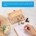 thumbnail image 5 of Uxcell Letter Rubber Stamps, 56Pcs 2 Set Capital Letter Wood Stamp with Vintage Box, 5 of 5