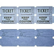 100 Blue Colored Raffle Tickets Double Roll 50/50 Carnival Fair Split The Pot One Hundred Consecutively Numbered Fundraiser Festival Event Party Door Prize Drawing Perforated Stubs