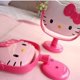 thumbnail image 3 of Suministro de espejo de maquillaje de escritorio con forma de Y de Hello Kitty, espejo pequeño giratorio con cabeza de gato, espejo de mesa elevado, 3 of 5
