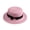 Light Pink M, variant on mdesiwst Beach Straw Hat Flat Top Wide Brim Sun Protection Hat with Black Ribbon Bow Hand-Woven Breathable Summer Hat