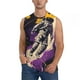 thumbnail image 1 of Fotbe Astronaut Floating purple Space Men's Camiseta sin Mangas Estampada para Hombres, Playera Casual para Gimnasio, Entrenamiento, Playa-Medium, 1 of 7