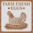 thumbnail image 3 of 1PC 12x12inch Hen Pattern Plastic Painting Stencils Farm Fresh Eggs Large Reusable Stencil Template for Painting on Scrapbook Fabric Tiles Floor Wood, 3 of 8