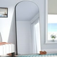 NeuType 71"x31" Arched Full Length Mirror Floor Mirror with Stand Black