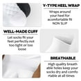 thumbnail image 4 of 6-Pair Men's Performance Ankle Socks: Moisture-Wicking, Breathable & Non-Slip Grip - Arch Support, High-Stretch & Cushioned For Running, Hiking, Workout (Black/White) Athletic Socks, 4 of 6