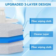 50Pack Toilet Brush Wand Refills Compatible with Clorox , Rich Foam Wash Design, Secure Lock No Slipping, Easy Snap-On Installation