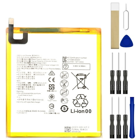 Replacement Battery HB2899C0EC For Huawei MediaPad T5 10.1" AGS2-W09 AGS2-L03 Tool