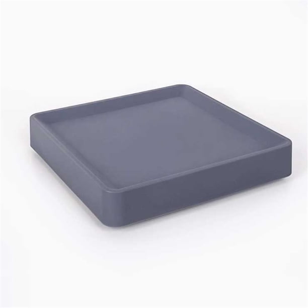 Bandejas cuadradas simples con Base de bonsái for plantas, plantas en macetas, flores, decoración for el hogar y la Oficina, soporte de exhibición for maceta, platillo, maceta gris blanca