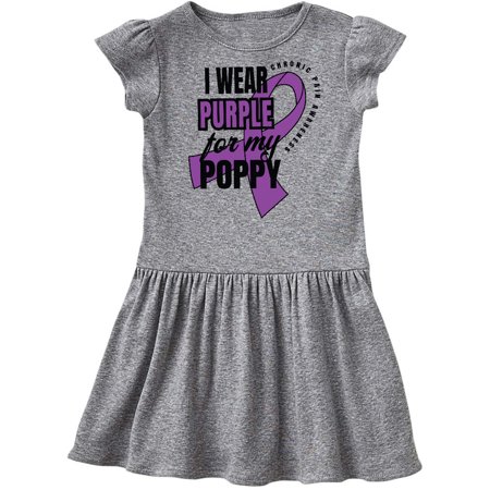 

Inktastic Chronic Pain I Wear Purple For My Poppy Gift Toddler Girl Dress