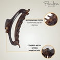thumbnail image 3 of Parcelona French Slim Medium Shell Celluloid Jaw Hair Claw Clip for Women, 3 of 7