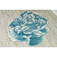 thumbnail image 6 of Flowers 2 Ft Round Throw Accent Area Rugs Floral Rose Flower Shaped Rug Modern for Girls Bedroom Floor Living Room Carpet 302 Blue, 6 of 8