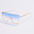 thumbnail image 1 of Gafas de sol de Metal Vintage para hombre y mujer, anteojos de sol Steampunk a la moda, parte superior plana, montura grande, gradiente, 1 of 5
