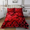 thumbnail image 1 of Erosebridal Geometric Hexagon Coverlet Set King,Gradient Bedding Set,Neon Decor,3-Piece, 1 of 5