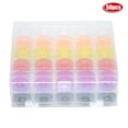 thumbnail image 1 of Viccilley Bobines de Machine à Coudre - 50PCS Double-Pont en Plastique en boîte Couleur Transparent Bobines en Plastique Machine à Coudre Outil de Bobine, 1 of 8