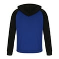 thumbnail image 6 of IYTR Mens Color Block Zip Up Jacket Hoodie Fleece Workout Hooded Sweatshirts Coats Loose Sportwear with Pocket (Blue,L), 6 of 9