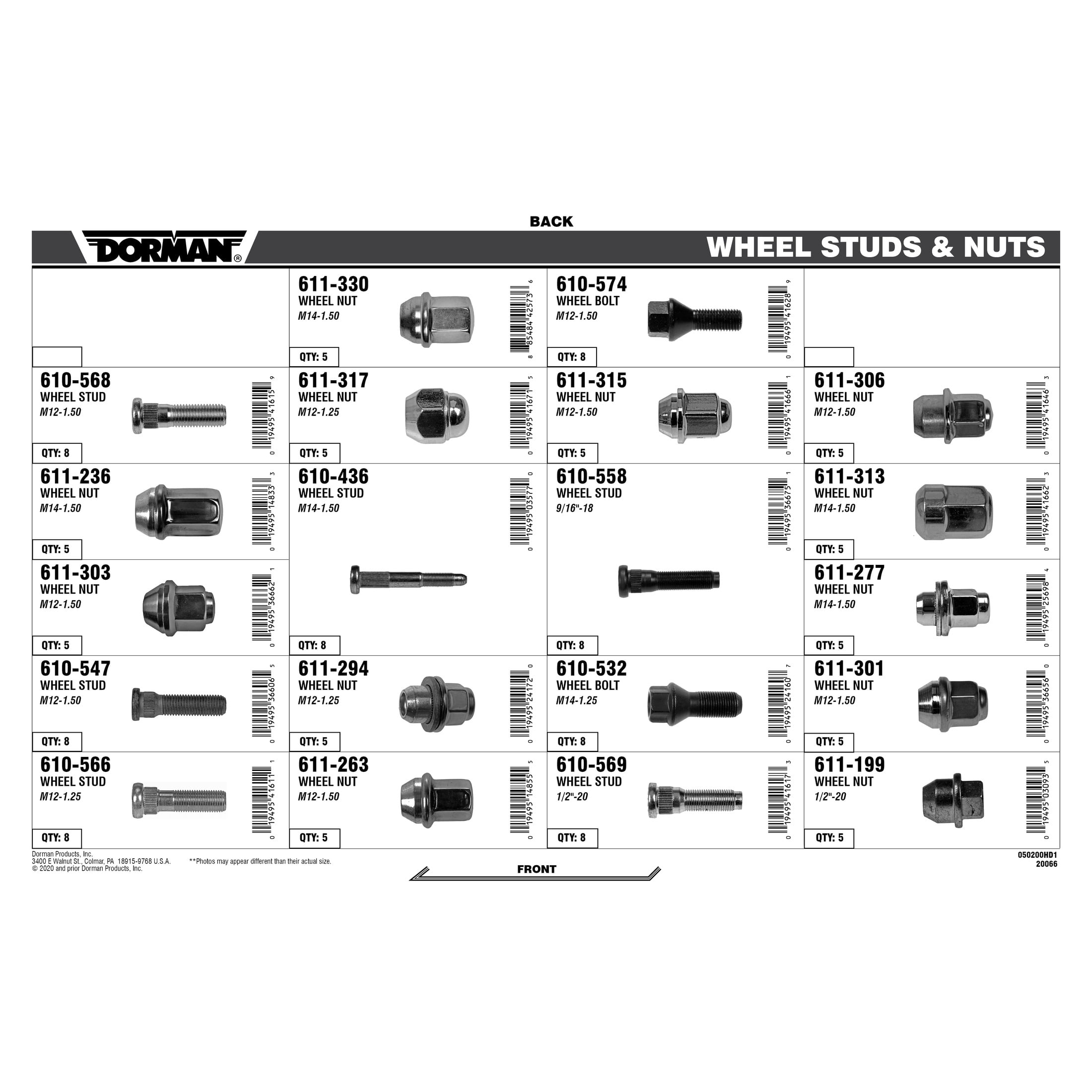 Dorman 050-200 Wheel Hardware Assortment
