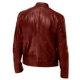 thumbnail image 3 of YDDIAN Mens Leather Jacket - Cafe Racer Style Real Lambskin Leather Jacket Men Wine S, 3 of 3