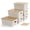 Cream White, variant on Small Plastic Storage Bins with Bamboo Lids 5.2qt Stackable Box Basket Pantry Decorative Containers Cute with Lable for Organizing Desktop Closet Office Cream White of 6 packs 10*7.2*4.1'’
