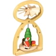 thumbnail image 2 of Alexander Taron 5" Beige, Green, and Red Handcrafted Richard Glaesser Mini Pyramid Hanging Ornament, 2 of 3