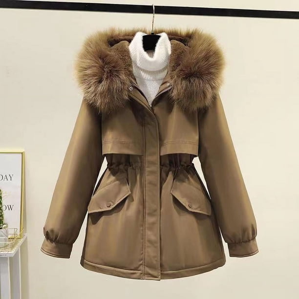 Ropa de invierno suelta con forro polar y relleno de algodón grueso, abrigo de mujer, abrigo de trabajo, moda