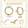thumbnail image 2 of 1 Box 24Pcs Real 18K Gold Plated Brass Hoop Earring Findings Twist Huggie Hoops Bulk Metal Round Ring Tiny Cartilage Hooks Hoop with Latch Back Closure for Jewelry Making DIY Crafts Supplies, 2 of 6