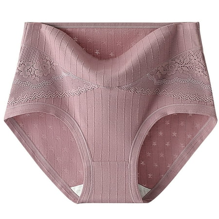 EQWLJWE Womens High Waisted Cotton Underwear  Solid Color Postpartum Panties Soft Breathable Full Coverage Stretch Panty Coffee XXXXXXL