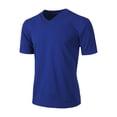 thumbnail image 2 of Ma Croix Mens Active Solid V-Neck T-Shirts Heavy Blend Cotton Short Sleeve, Up to 5XL, 2 of 4