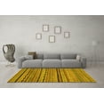 thumbnail image 3 of Ahgly Company Machine Washable Indoor Rectangle Oriental Yellow Modern Area Rugs, 2' x 5', 3 of 4