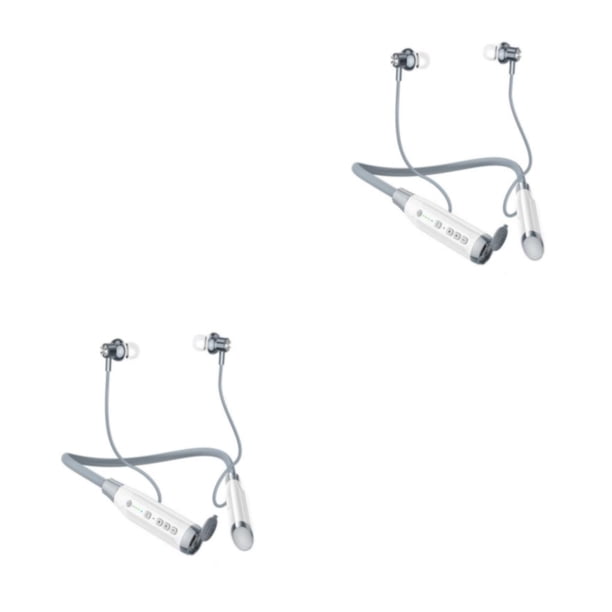 Sidaley Auriculares para colgar en el cuello Compatible con Bluetooth 5.0 Estéreo tipo C Auriculares de repuesto Reproductor de música Regalo Blanco Tipo 2 2piezas