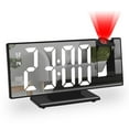 thumbnail image 2 of YUNAFFT Projection Alarm Clock for Bedrooms Ceiling, Digital Clock Radio with USB Charger Port, Temperature & Humidity Display, 7.3” Large LED Display, 2 of 9