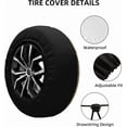 thumbnail image 5 of Spare Tire Cover for RV, Trailer, SUV, Off-Road Vehicle, Camper, Trucks Waterproof Sun Protection Black, 5 of 10
