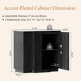 thumbnail image 4 of Brafabhome 31.5" Fluted Buffet Cabinet with Storage, 2 Door Accent Sideboard Credenza with Adjustable Shelves, Modern Curved Media Console Coffee Bar Table for Living Kitchen Dining Room | Black, 4 of 7