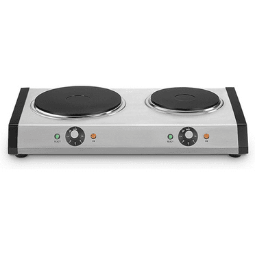 Countertop, Double Burner, Silver