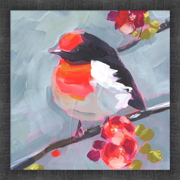 Great Art Now Brushstroke Bird I by Jennifer Parker, Framed Wall Art, 17.5W x 17.5H