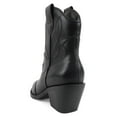 thumbnail image 4 of Soda Women Ankle Boots Western Cowboy Slip On Short Block Heel Pointed Toe Cowgirl Stitched Booties INCITY-S Black PU 7, 4 of 5